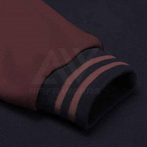 Blouson universitaire personnalisé pour homme de haute qualité avec col montant, service OEM, écologique, coupe-vent, style urbain hivernal - Product Image 3