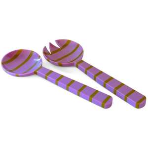 Service de couverts en résine brillante de qualité supérieure avec poignées effet marbre idéal pour une table à manger élégante et une cuisine domestique - Product Image 3