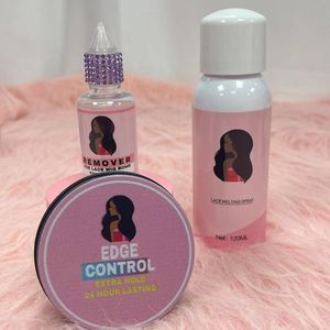 Dissolvant de colle pour dentelle avec logo personnalisé spray fondant pour dentelle huile de pousse des cheveux stylo de teinture pour cheveux kit de pose de perruque avec boîte d'emballage - Product Image 5