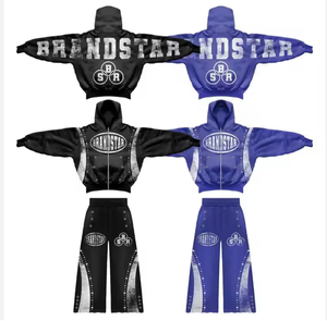 Venta al por mayor de los hombres de gran tamaño con capucha de alta calidad francés Terry de peso pesado de algodón polar de impresión personalizada bordado Streetwear estilo - Product Image 4