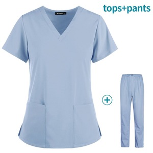 Uniformes de enfermería Unisex de alta calidad OEM estilo personalizado tela de rayón transpirable secado rápido gran oferta Logo hospitales de secado rápido - Product Image 6