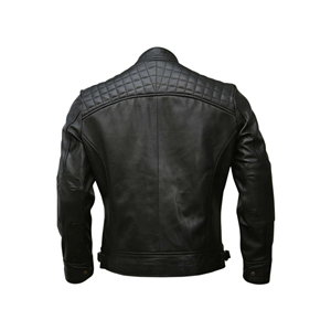 Veste en cuir pour homme en cuir PU Veste en cuir mi-longue à manches longues pour moto et affaires - Product Image 5