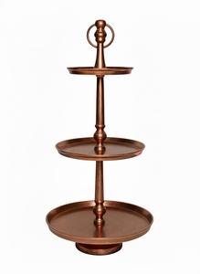 Luxury 3 Tier Gold Metal Wedding Cake Stand Hammered Decorative Dessert Cupcake Display Tower Elegant Pedestal Serving Tower Tie - Product Image 6