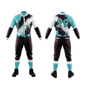 Venta al por mayor personalizado impreso jersey de béisbol de los hombres última impresión sublimada ligero transpirable uniforme deportivo de béisbol - Product Image 3