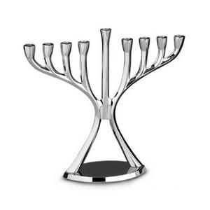 Bougeoir décoratif Hanukkah en métal aluminium Bougeoir Menorah à 9 piliers Nouveau design décoratif - Product Image 1