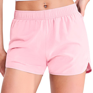 Pantalones cortos de mujer ligeros con estampado de logotipo personalizado del fabricante, pantalones cortos de correr tejidos de secado rápido para mujer - Product Image 4
