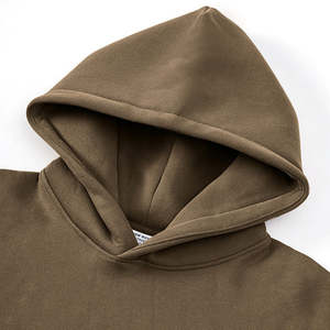 Sudadera con capucha de lana francesa de 400gsm de alta calidad para hombres, ropa de calle Coreana de algodón de gran tamaño, temporada de invierno, bordado 3D con estampado frontal - Product Image 4