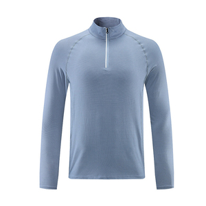 Fabricación de alta calidad ODM OEM Venta al por mayor Hombres Camiseta de manga larga Imprimir Camisetas de fútbol lisas Cuello alto Estilo deportivo - Product Image 1