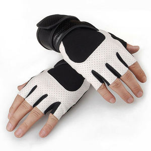 Guantes de entrenamiento de gimnasio antideslizantes de neopreno al por mayor correa de soporte de muñeca larga protector de palma para deportes de levantamiento de pesas - Product Image 1