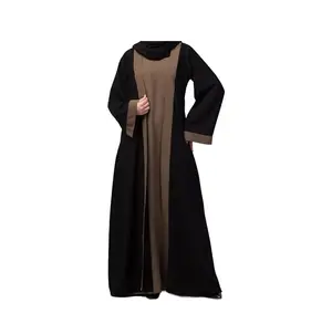 最新时尚伊斯兰阿巴亚最流行高品质头巾女孩女士穆斯林卡夫坦长裙阿巴亚时尚连衣裙