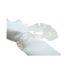 Diseño moderno llegada venta directa de fábrica decoración de la boda aleación diamante relleno cristal servilleteros - Product Image 3