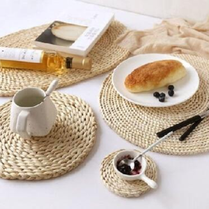 พรมผักตบชวาธรรมชาติที่ทนทานทำด้วยมือสำหรับตกแต่งบ้าน - Product Image 3