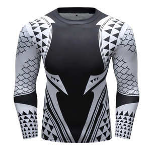 2024 Custom Made MMA Rush Guard para hombres Ropa de lucha de compresión de manga larga con diseño personalizado Blank Rash Guard - Product Image 3