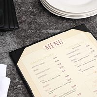 Porte-menu personnalisable en cuir PU de haute qualité pour restaurants, format A4, A5, US Letter, élégant, pour présentation de cocktails, dossier de bar