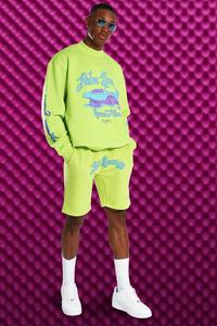 ชุดเสื้อผ้า2ชิ้นสำหรับผู้ชายชุดฤดูร้อนเสื้อยืดผ้าฝ้าย unisex ขนาดใหญ่และกางเกงขาสั้นระบายอากาศได้ดีซักได้สไตล์ลำลอง - Product Image 5