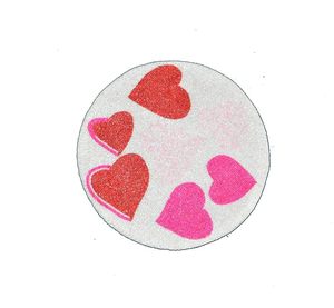 Handmade Round Glass Beaded <b>Table</b> <b>Mat</b> With Cute Heart Design Expensive Elegant Food Serving Placemat for Gifted Usage - Product Image 5