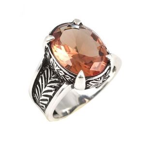 Anillo de Plata de Ley 925 para Hombre con Piedra de Zultanita de Corte Ovalado, Bañado en Rodio, para Uso Diario, con Engaste de Bisel - Product Image 1
