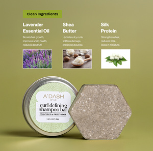 Shampooing solide pour définir les boucles, pour cheveux bouclés et crépus, améliore la brillance, définit les boucles, réduit les frisottis, soin capillaire solide naturel - Product Image 4