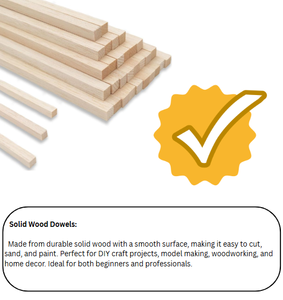 Direct du Vietnam Durable bricolage carré en bois cheville Surface lisse coupe facile peinture de sable pour bois artisanat boîtes en bois signes muraux - Product Image 2