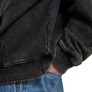 เสื้อกันหนาวมีฮู้ดโอเวอร์ไซส์ผ้าฝ้าย100% มีฮู้ดโอเวอร์ไซส์วินเทจออกแบบได้ตามต้องการ - Product Image 5