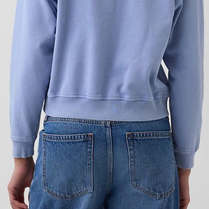 Sudadera Corta para Mujer con Diseño de Hombros Caídos, Tejido de Felpa Suave, Precio de Fábrica 2026, Manga Larga, Ropa Casual - Product Image 6