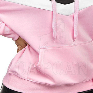 Sweats d'hiver à col rond pour femmes à la mode bonne qualité Style décontracté tissu tricoté sweats à capuche de couleur personnalisée avec poche avant imprimée - Product Image 6