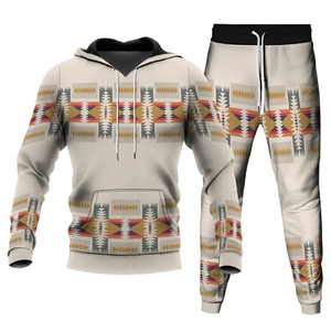 Ensemble de survêtement décontracté pour homme en molleton lourd surdimensionné personnalisé, deux pièces, jogging et sweat-shirt à capuche - Product Image 2