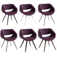 Chaise de salle à manger moderne de luxe, écologique, en tissu velours, pieds en métal, assise ergonomique, pour la maison, le bureau, le bar, l'école, le café