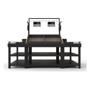 Estantería Góndola Metálica Negra Reforzada para Supermercado con 6 Estantes, Diseño Rectangular Independiente con Recubrimiento Epoxi - Product Image 1