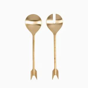 Juego de Cubiertos para Ensalada de Acero Inoxidable Color Oro Rosa, Cucharas y Tenedores para Ensalada para Uso Doméstico o en Restaurantes - Product Image 3