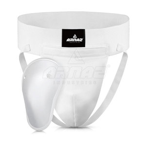 PU <b>Leather</b> Groin Guard With Adjustable Elastic Waistband Lightweight Groin <b>Protector</b> For Men Kickboxing And Sparring - Product Image 1