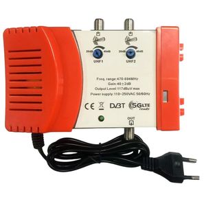 Amplificador de Señal para Exteriores DVB-T 5G LTE, Rango de Frecuencia UHF1 UHF2 470-694MHz, Ganancia 402dB, Nivel de Salida 117dBuV Máx. - Product Image 1