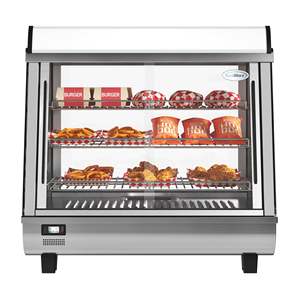Exhibidor de Vidrio con Calefacción para Mostrador de 26 Pulgadas, 6.5 Pies Cúbicos Pies Equipo de Calentamiento y Mantenimiento de Temperatura de Acero Inoxidable (HDC-3C-SS) - Product Image 4