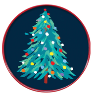 Grossiste Plateau rond de service de Noël en laque de haute qualité avec logo personnalisé Assiettes du Vietnam