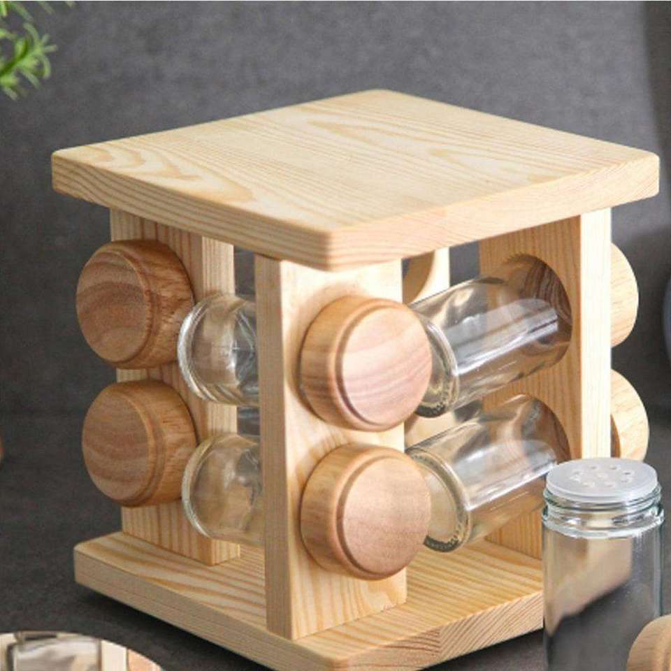 GÖNÜL STAND BAMBOO 8 PIECE SPICE BAKER G-2751