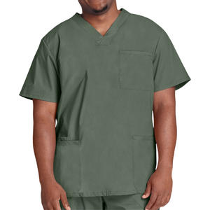 Top médico para hombre con opciones de impresión de bordado de logotipo personalizado tela transpirable para el cuidado de la salud y el uso diario de uniformes - Product Image 1