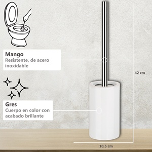Collection Spirella Tube, Brosse de toilette 10,5 x 10,5 x 42,0 cm, Porcelaine, Blanc - Product Image 2