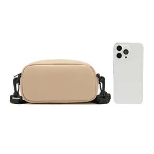 Bolsa de Mano Personalizada con Logotipo, Bolsa de Mensajero para <span class=keywords><strong>Mujer</strong></span> con Cremallera, Bolsa de Hombro con Bolsillo Oculto para Teléfono Celular - Product Image 3