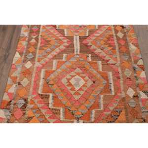 Alfombra Vintage de 3.3x10.1 pies, Alfombra Marroquí Naranja Turca - Product Image 3