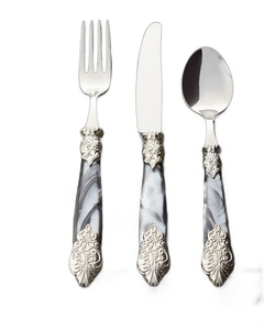 Service de couverts faits à la main de qualité supérieure taille personnalisée design argent plaqué or grossiste indien d'ustensiles de cuisine - Product Image 5