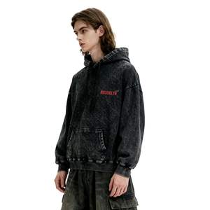 Sudaderas con Capucha Deportivas Extra Grandes de Alta Calidad para Hombre, Sudaderas con Capucha de Color Sólido de Moda al por Mayor, Sudaderas con Capucha con Logotipo Personalizado Estampado en Serigrafía para Hombre - Product Image 4