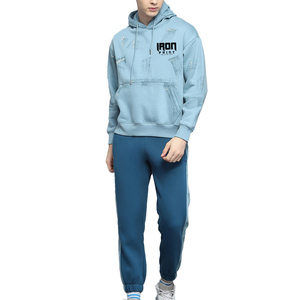 Meilleure vente Ensemble de survêtement d'hiver personnalisable avec logo Respirant Séchage rapide Pantalon avec col à capuche Décontracté Taille plus grande en vente - Product Image 1