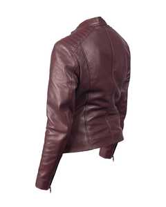 แจ็กเก็ตหนังสำหรับนักขี่จักรยานสไตล์ลำลอง OEM Service XS แบบมืออาชีพโลโก้ด้านหน้าแบบเรียบ - Product Image 2