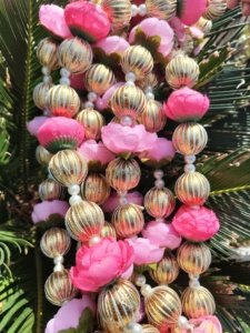 Peony Beads String Holi Diwali Festival Home Decor Nikah Muslim Wedding Decoration Flower Garland Bridal <b>Shower</b> Stage Backdrop - Product Image 4