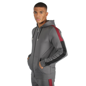 2025 Logo personnalisé hommes respirant survêtements solide motif imprimé à capuche veste Jogging ensemble grande taille hiver survêtements fermetures éclair - Product Image 6