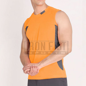 เสื้อกล้ามออกกำลังกายผู้ชายแบบสบายๆ ระบายอากาศได้ดี ซับเหงื่อ ผลิตจากผ้าสแปนเด็กซ์/โพลีเอสเตอร์ น้ำหนัก 180 กรัม เหมาะสำหรับกิจกรรมกลางแจ้ง ขายส่ง - Product Image 2