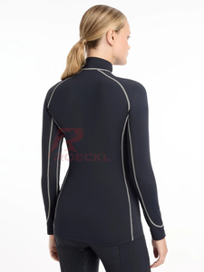 Couche de base pour femmes en gros tricot extensible innovant, léger et doux au toucher, matériau flexible et respirant avec OEM pour le fitness - Product Image 2