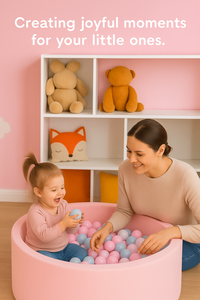 Kit de piscine à balles pour enfants avec 50 balles en mousse souple, pliable pour la chambre et l'hôtel, sûr et confortable pour les tout-petits - Product Image 3