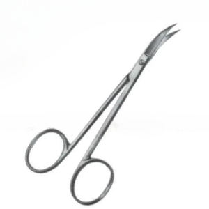 Tijera quirúrgica delicada de calidad superior curvada lateralmente 11cm instrumentos quirúrgicos manuales de acero inoxidable personalizados - Product Image 6