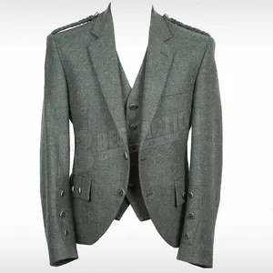 Оптовая цена, 100% шерстяная куртка Highland Doublet, сделанный в заказном цвете, шотландская куртка